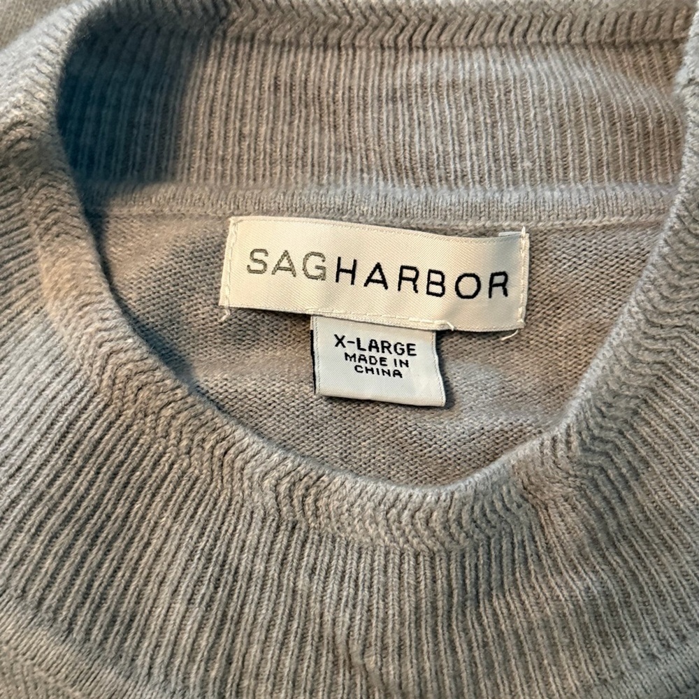 Sag Harbor Soft Acrylic Gray Long Sleeve Mock Turtleneck Sweater Size XL - Picture 6 of 6